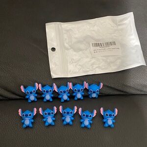 Blue Character Figurines Set for Crafting Beads Rubber